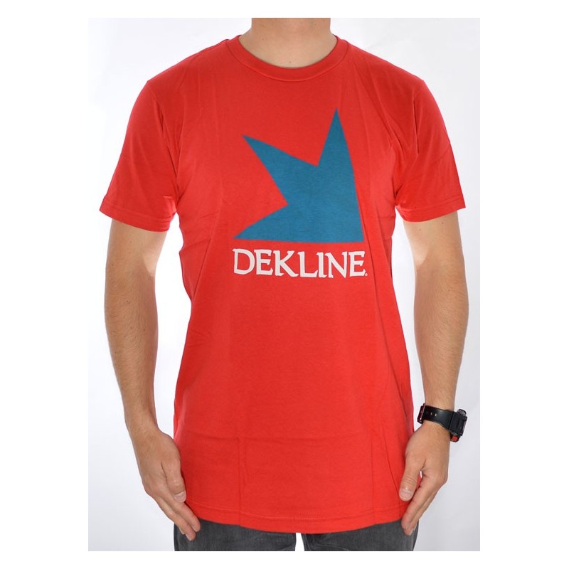 T-Shirt Dekline Stacked Distressed - Red