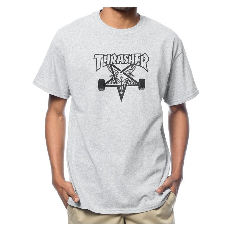 T-Shirt Thrasher Skategoat - Cinza