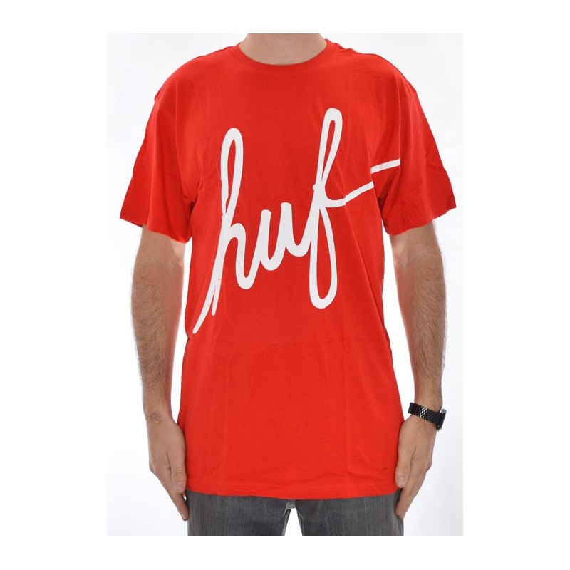 T-Shirt Huf Script - Red