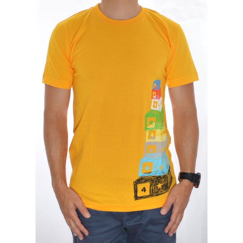 T-Shirt Fourstar Stacked Bar - Yellow
