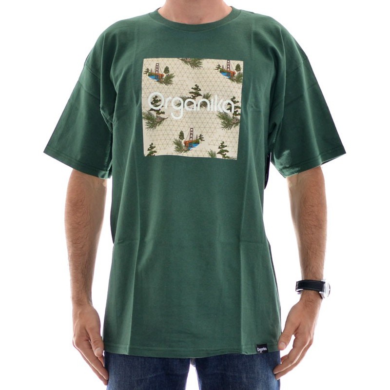 T-Shirt Organika Boxed Up - Forest Green